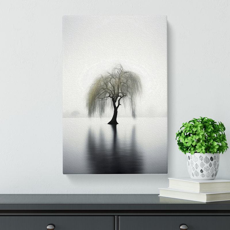 Weeping Willow Minimalism - Wrapped Canvas, 76cm H x 50cm W x 3cm D