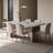 Beige Rectangular Sintered Stone Tabletop Dining Table-1917775186