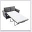 Canapé-lit compact en mousse à mémoire de forme avec structure en acier robuste et tissu en lin respirant pour plus de confort et de durabilité-80775558-80775559