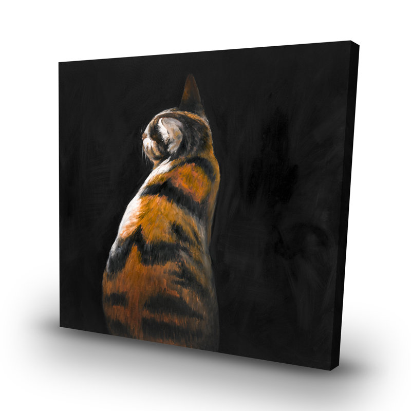 Spotted cat - 32"x32" art on canvas