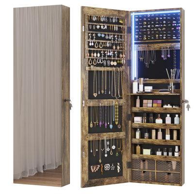 Armoire à bijoux avec miroir moderne