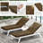 2-Piece Outdoor Chaise Lounge Chair Cushion, 80"X26"X4"-2621496