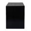 Table d'appoint empilable carrée noire à colonne, esthétique naturelle rétro, fibre de verre à 85% et à 15%, surface de 14,5 po, idéale pour un éclairage de bureau moderne, toutes sortes d'espaces, L x l, différentes hauteurs-2082449656