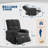 Manual Recliner Chair, Swivel Nursery Rocking Recliner Chenille Upholstered-1105526372