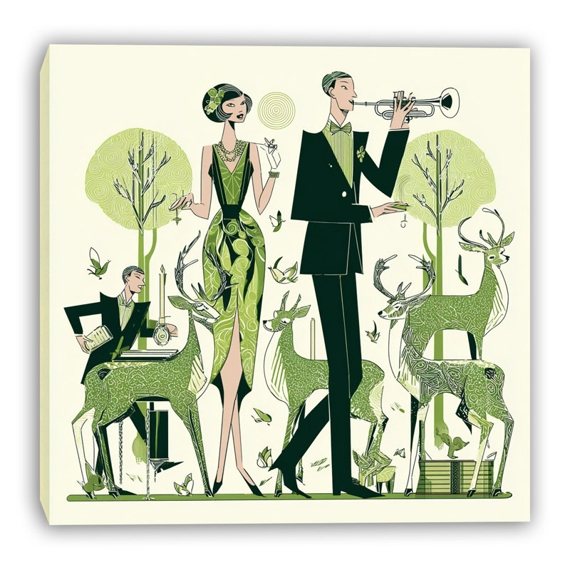«Forest Serenade», art mural sur toile tendue, L 30 po x H 30 po x P 1,5 po