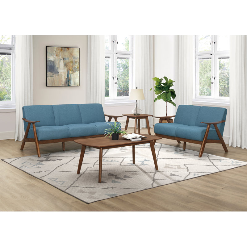 Altair 3-Piece Mid-Century Walnut Table Set