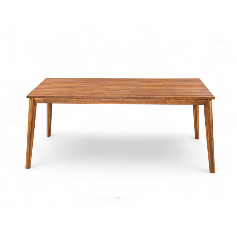Colophon Patio Acacia Wood Dining Table With Slatted Top