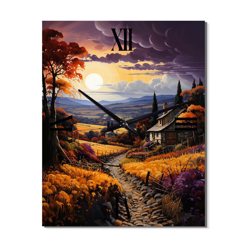 Horloge murale campagne et campagne surdimensionnée Vountyard, H 28 po x l 12 po x P 1 po