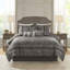 Ensemble d'édredon 7 pièces jacquard gris-126520636