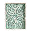 Plateau décoratif Berty, motif mosaïque vert-blanc Capiz 14 x 18-124561647-124561650