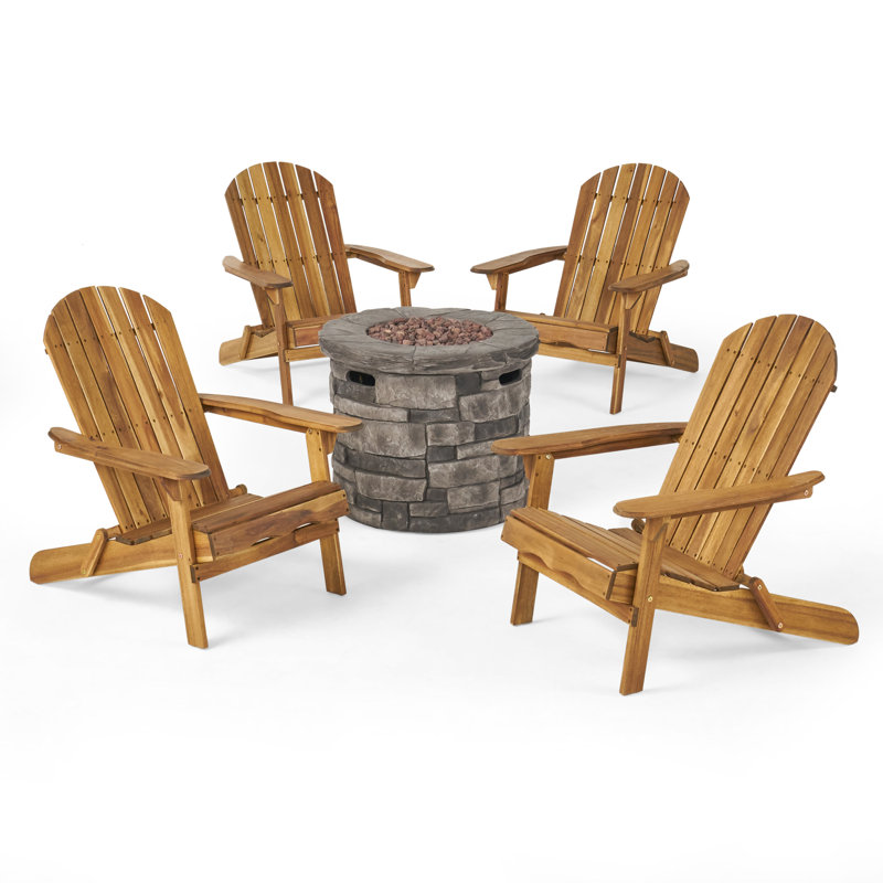 Nash Acacia 4 - Person Patio Conversation Set, Natural