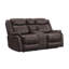 Causeuse inclinable avec console, microfibre polie brune