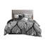 Ensemble de literie pour très grand lit de qualité supérieure, satin de coton, design élégant en noir et blanc pour une maison moderne