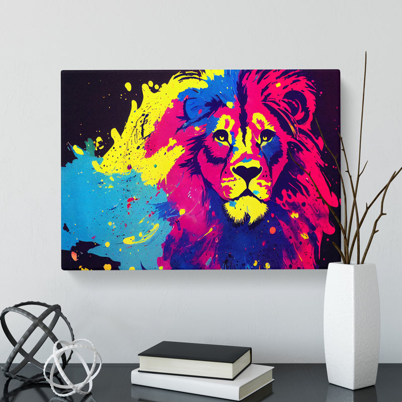 Lion Splash Vol.5 Abstract - Wrapped Canvas, 40cm H x 60cm W x 3cm D