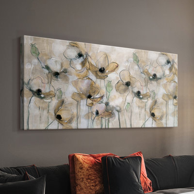 Champ de coquelicots - Toile tendue avec châssis - Prêt à accrocher