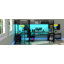Lit mezzanine simple en métal en forme de L avec DEL, tablettes de rangement, 2 stations de charge et 2 bureaux intégrés, noir