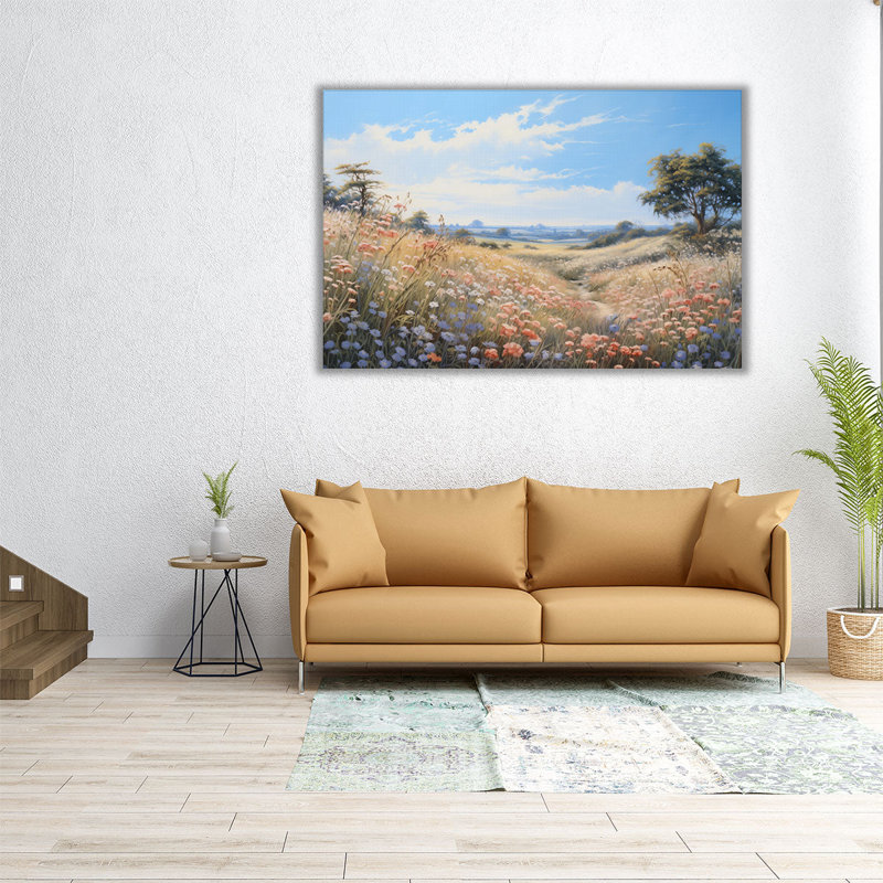 Fleurs de campagne anglaise, H 20 po x l 30 po