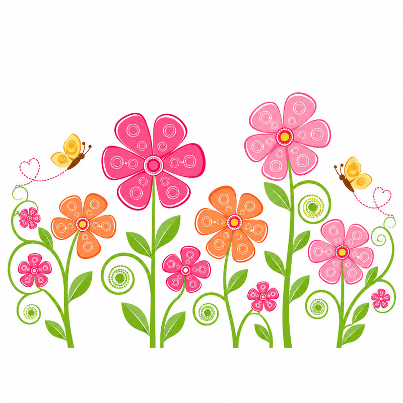 Plants & Flowers Non-Wall Damaging Wall Decal, Scheme A