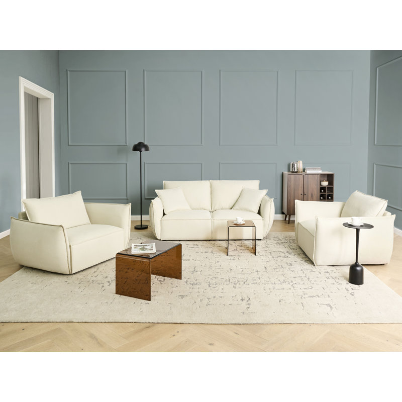 Stilla 3 - Piece Living Room Set, Light Beige