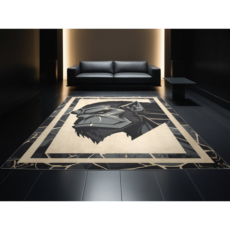 Tapis gris moelleux moelleux et moelleux en pierre rustique moderne - reliure grise, 2x5