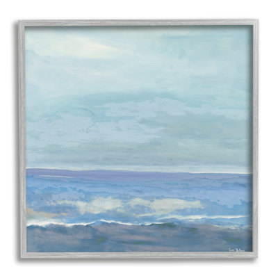 «Ocean Water Landscape Abstraction Blue Layered Waves» par - Impression