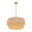 Lustre tambour cylindrique 23,2 po à 6 lumières festonnées-943203484-943203483