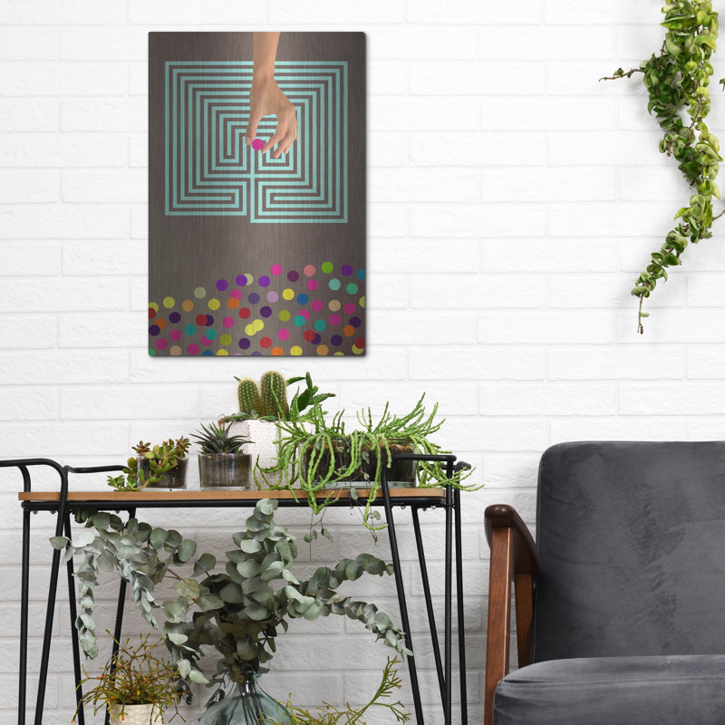 Ivy Bronx «Labyrinth» par Elo Marc, art mural en métal, H 16 po x l 12 po