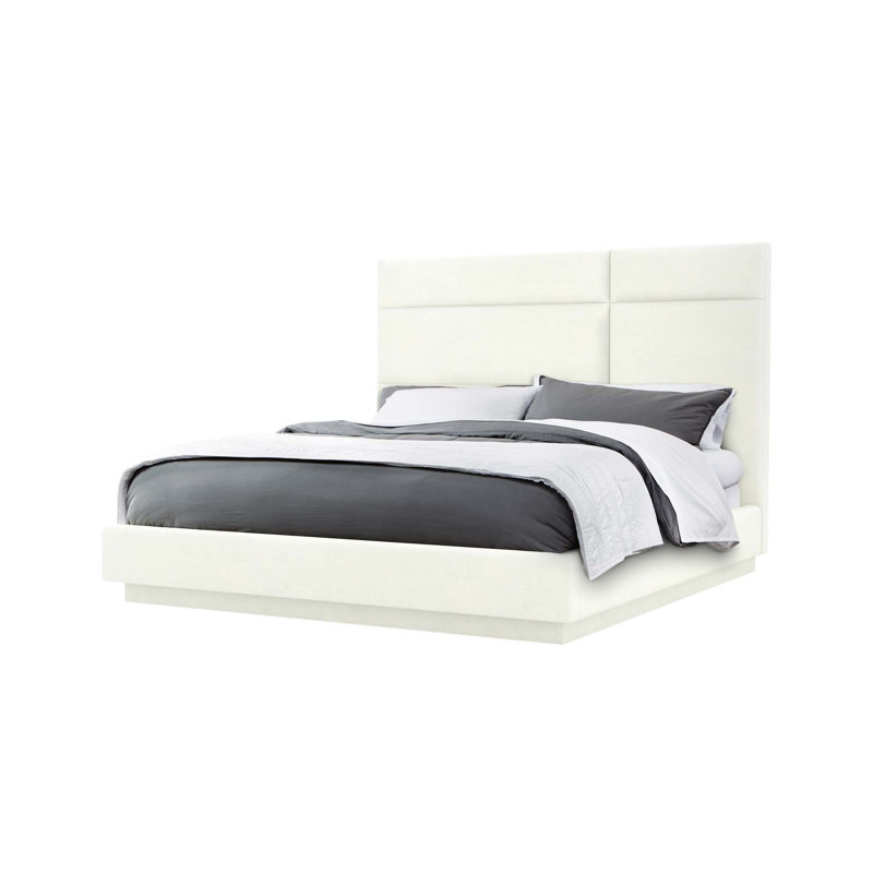 Quadrant Upholstered Bed, King, Shell
