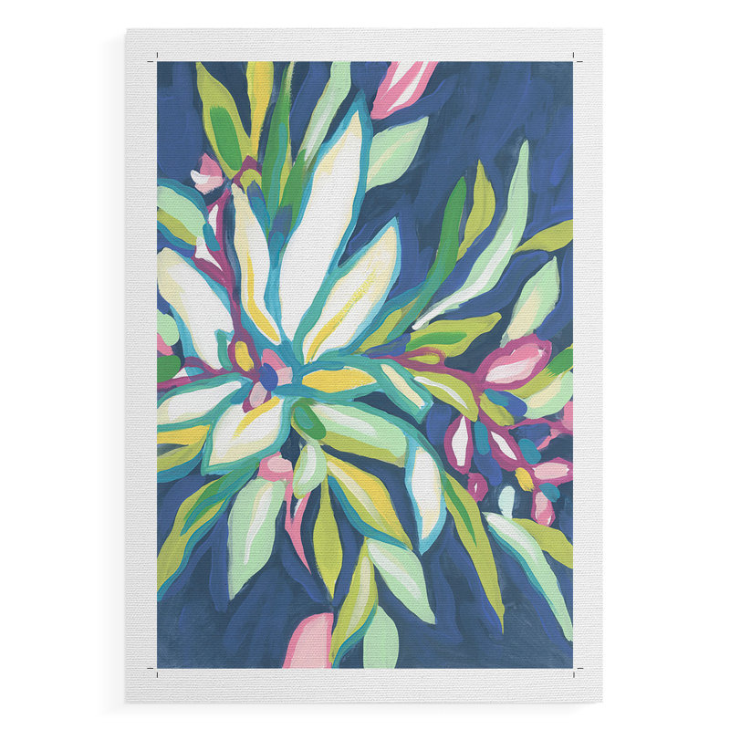 Blue Tropics I - Impression sur toile seulement - NON CADRE, H 27 po x l 18 po