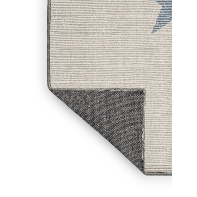 Soft Plush Fessler July 4Th Modern & Contemporary Abstract Area Rug in Gray – Gray Binding, 7x10