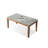 Grey+Tan Rectangular Stone+Solid Wood Dining Table-111169951