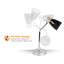 Lampe de bureau à DEL réglable en plastique PureOptics pour les dortoirs, 250 lumens, noir (A827EDFF295B472E8B16A84C1AB4B065)