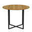 Ensemble de table de salle à manger rustique et 4 chaises en cuir PU - Ensemble de table de cuisine 5 pièces pour petits espaces, appartement, coin repas, finition grain de bois, chaises noires