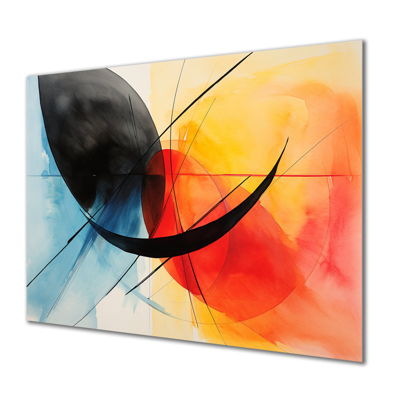 Motif géométrique de couleurs douces IV - Art mural géométrique en métal MT137589, H 16 po x l 32 po x P 1 po