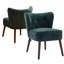 Fauteuil d'appoint moderne à oreilles, canapé-lit simple rembourré avec pieds en bois pour le salon, la chambre à coucher ou le bureau