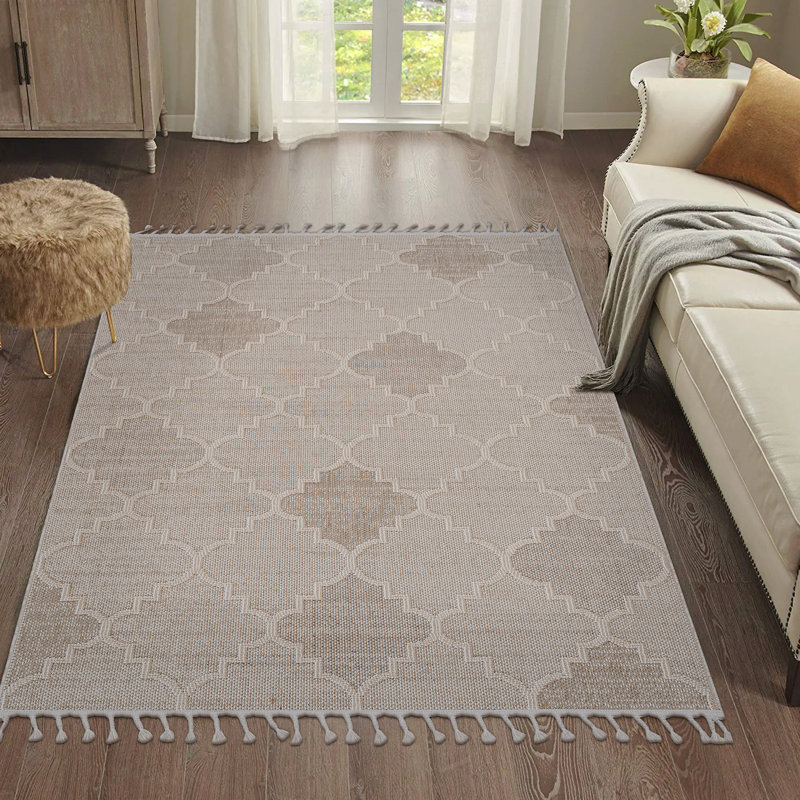 5X7 Trellis Indoor / Outdoor Area Rug, Rectangle 5'3" x 7'6"