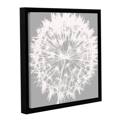«Dandelion 7» par Irena Orlov, reproduction d'art sur toile encadrée blanche et grise