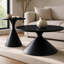 Ensemble de tables basses rondes 2 pièces avec plateau à motifs et base en acier, multifonctionnel et élégant pour la vie moderne-1184963758