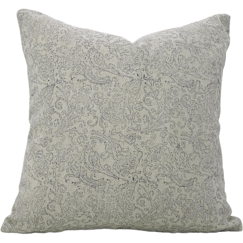 Lumbar Indoor/Outdoor Pillow Cover, 14"H x 36"W, Rectangular, Green Floral 2