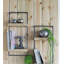 Étagère murale en fer et bois avec deux tablettes