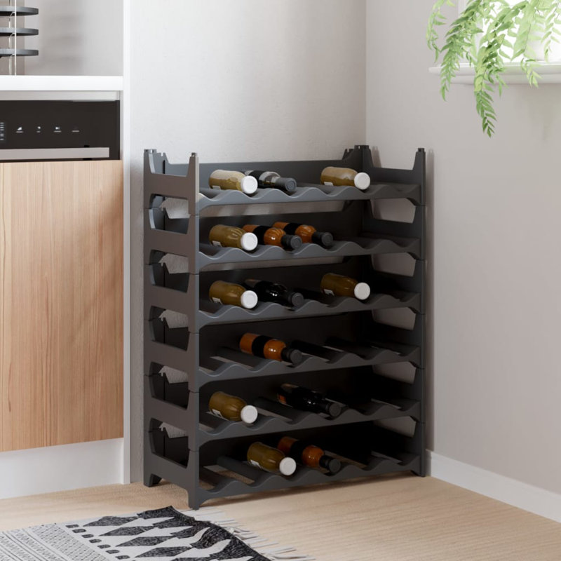 Bilderback Tabletop Wine Bottle Rack in Anthracite, 78cm H x 60cm W x 26cm D