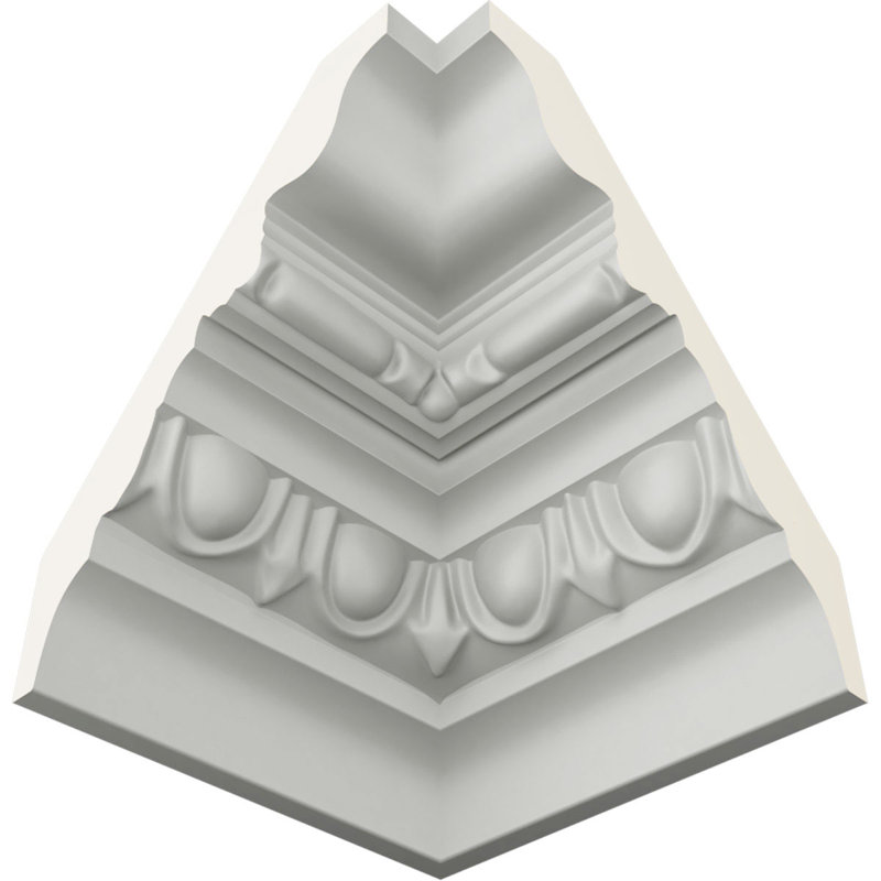 Endurathane Inside Corner Moulding, 3 3/8"P x 3 5/8"H (matches moulding MLD03X03X05ST), Factory Primed
