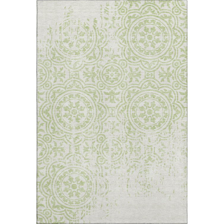Premium Machine Washable Prisco Aloe Rug