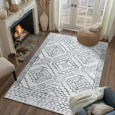 Kevontre Chenille Mashine Washable Vintage Indoor Arae Rug with Non-Slip Backing for Bedroom Living Room Kitchen Entryway
