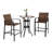 Outdoor 3-piece Bar Set With Bar Height Table