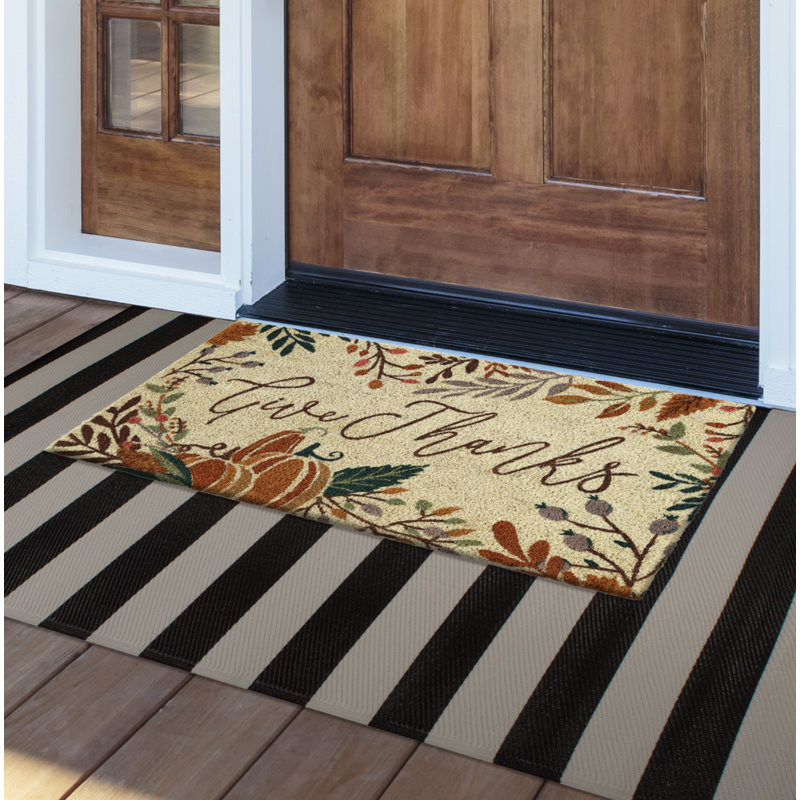 Placida Non-Slip Thanksgiving Indoor / Outdoor Doormat
