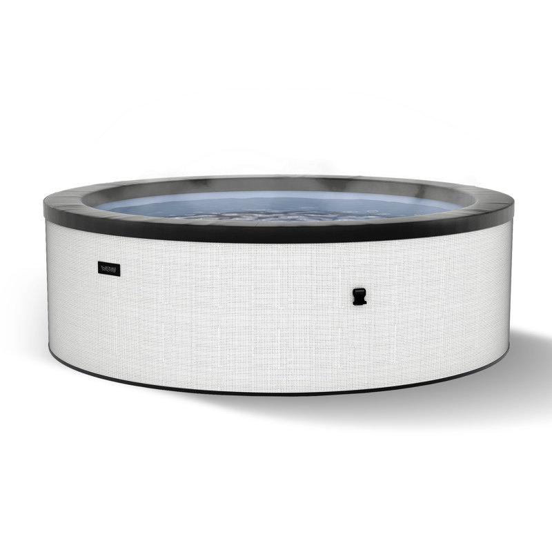 Wave Tahoe | 4-Person Eco Foam Hot Tub | Round | Wi-Fi Integrated Heater, Pebble White