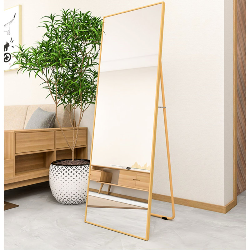 Miroir pleine grandeur en alliage d'or, 64,35 po x 23,88 po, 2,97 po, 25 lb, 65 po, 24 po, 3 po