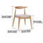 Ensemble de 2 chaises en bois d'hévéa avec chaises rembourrées en polyester-1406459628-1406459625