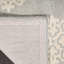 Tapis floral gris / ivoire en laine / viscose touffeté à la main Candelo-25640108